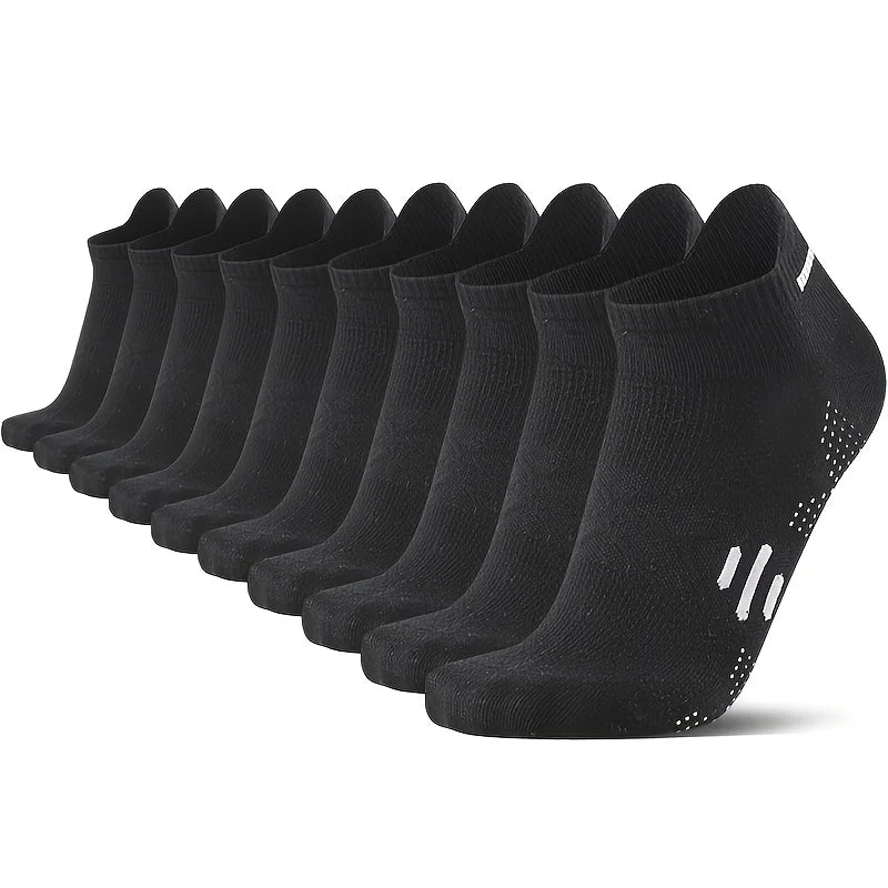 5/10 Pairs Summer Men's Athletic Ankle Socks Breathable Mesh Thin Sports Socks for Running Basketball Cycling