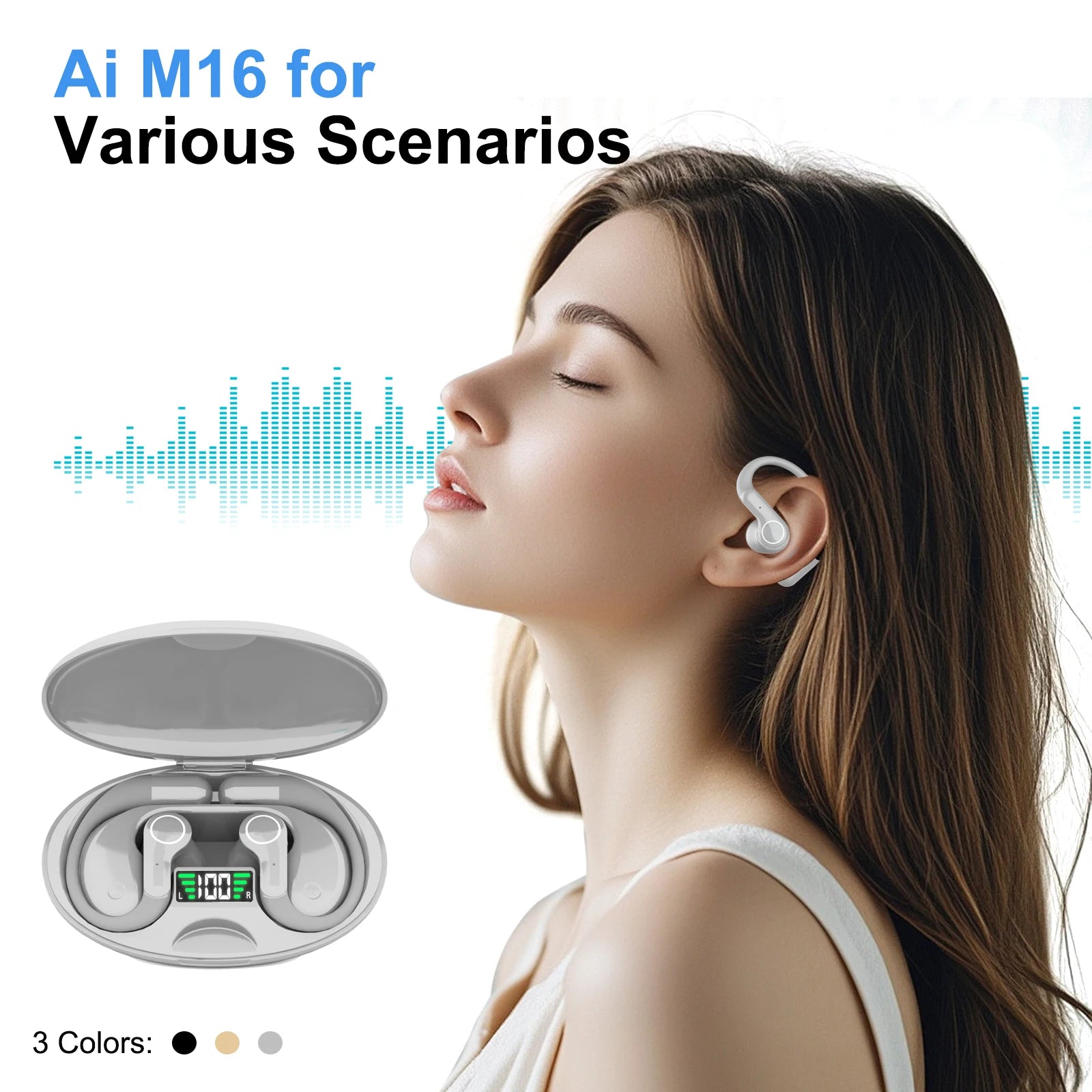 Ai Translator Earbud Device Real Time 2-Way Translations Supporting 150+ Languages For Travelling Learning Shopping Business