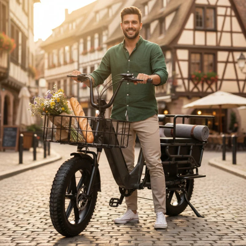 High Quality 250W 15Ah Large Capacity Long Range Aluminum Alloy Adult Cargo Electric Bicycle For Daily Transport