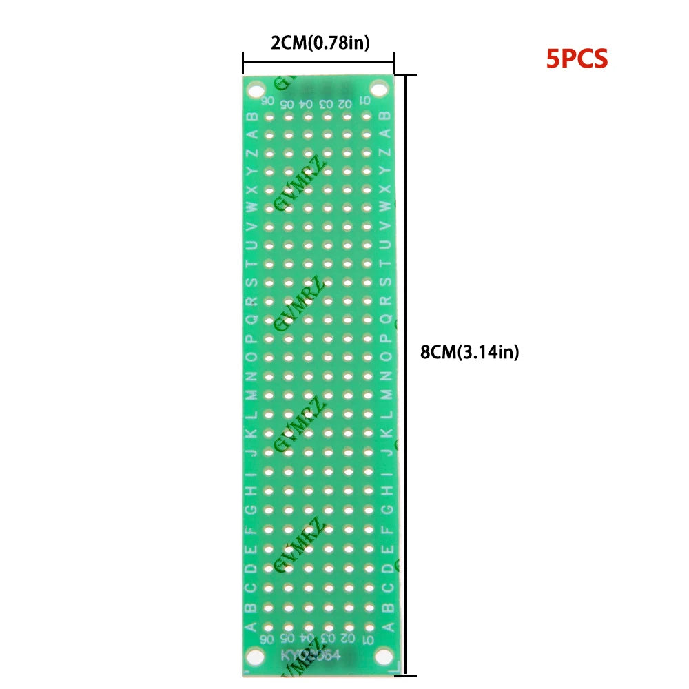 1PCS/5PCS  Single Sided 4x6cm 3x7cm Green PCB Prototype Board Universal Through Hole Perfboard for DIY Electronic 2x8cm