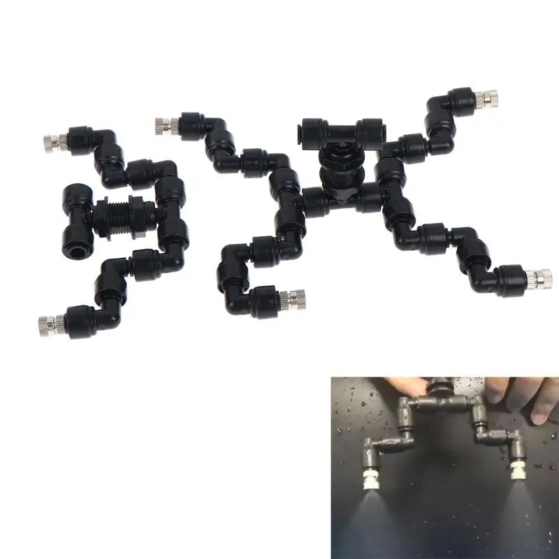 0.3mm Connect With 6.35mm Pipe 4 Head Garden Watering Reptile Fogger Mister With Quick Connecting Nozzle