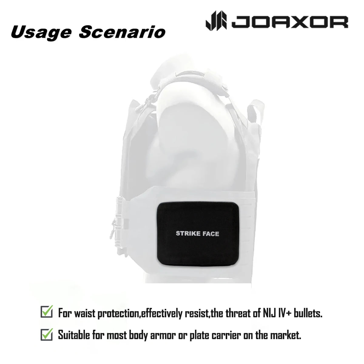 JOAXOR 15x20CM UHMWPE Board Tactical Insertion Self-Defense Backpack Deck Defense Shield Grade Board