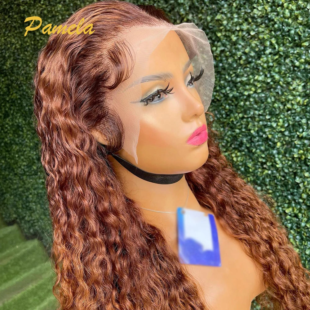 Lagos Hairline Ombre Colored Curly 100% Human Hair Wigs Brazilian Hair 13x6 Transparent Lace Frontal Wigs On Clearance Sale