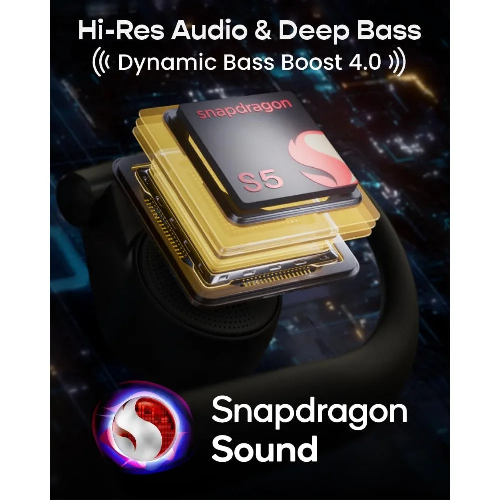 Earbuds with Hooks, Dolby & THX Spatial Audio, 60H Playtime, Fast Charge, Waterproof for Activities
