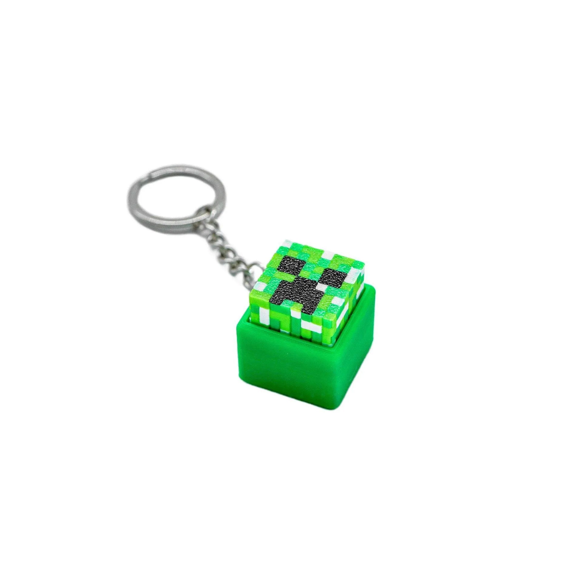3D Printed Mini Cheese Keyboard Clicker Keychain Fidget Button Stress Relief Keyring Toy Gift Keychain Accessory