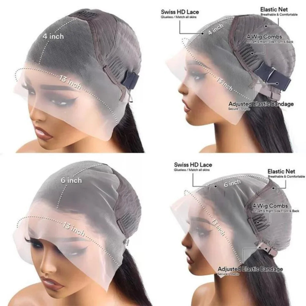 Body Wave 13x6 Lace Front Wigs Natural Human Hair Wig Curly Lace Frontal Wigs Pre Plucked Brazilian Hair For Women 220 Density