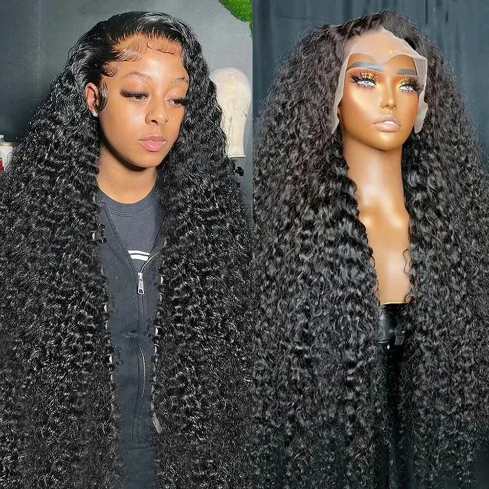 Deep Wave 13x4 Hd Lace Front Human Hair Wig 42 Inch Deep Wave 13x6 Hd Lace Frontal Wig Deep Wave Lace Frontal Wig 13x4 13x6 360 Hd Curly Human Hair 30 40 Inch Lace Front Wigs For Women Pre Plucked