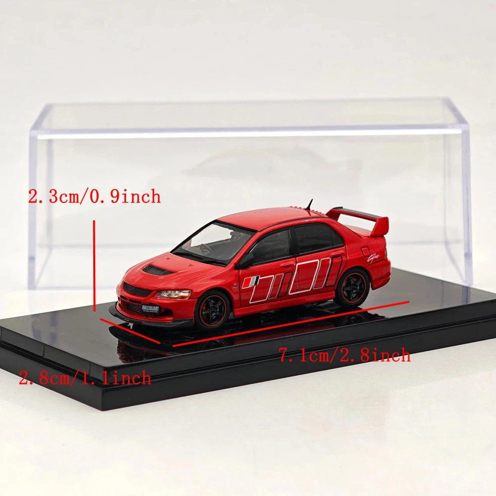 Hobby Japan 1:64 Lancer GSR Evolution IX RALLIART Red Solid HJ646054R Diecast Model Car Limited Collection Toy Vehicle Models