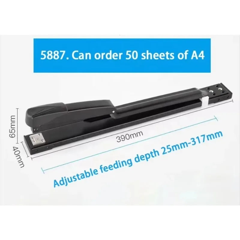50 Pages A3 Center Seam Stapler 5887 Model Manual Power Metal Long Arm Binding Machine