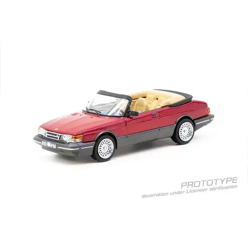 TW In Stock 1:64 Saab 900 Turbo Convertible Red Diecast Car Model Collection Toys Tarmac Works