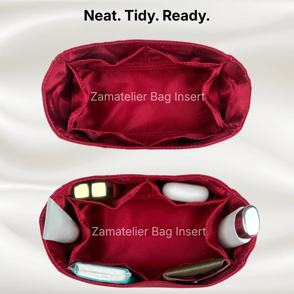 Custom Made Silk Insert for CC 25 Hobo Bag Mini/Small/Medium/Large, Premium Purse Organizer Satin Organiser, Liner Base Shaper