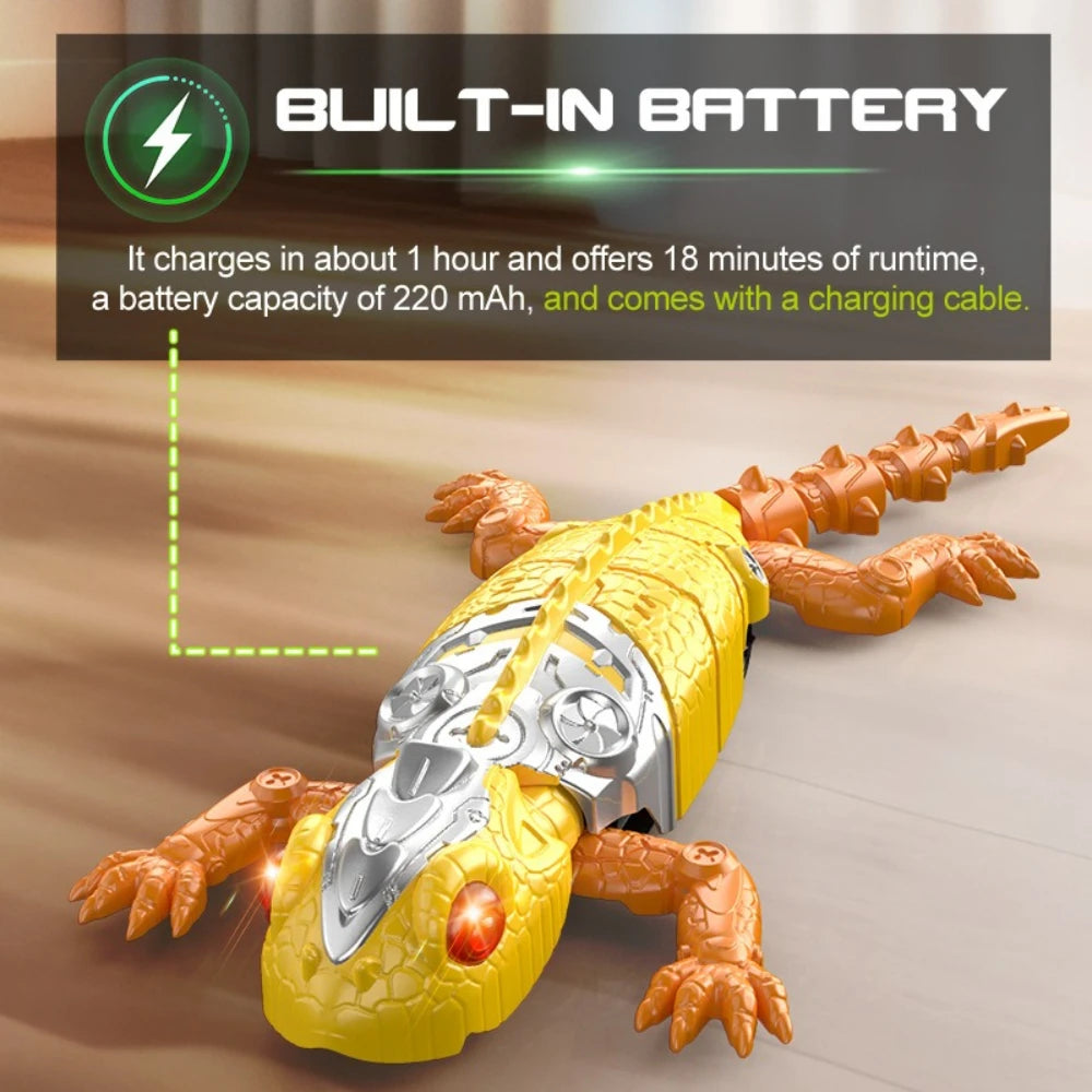 Remote Control Wall Climbing Gecko Toy Rechargeable Electric Crawling Lizard Chameleon Toy Birthday Gift for Adult