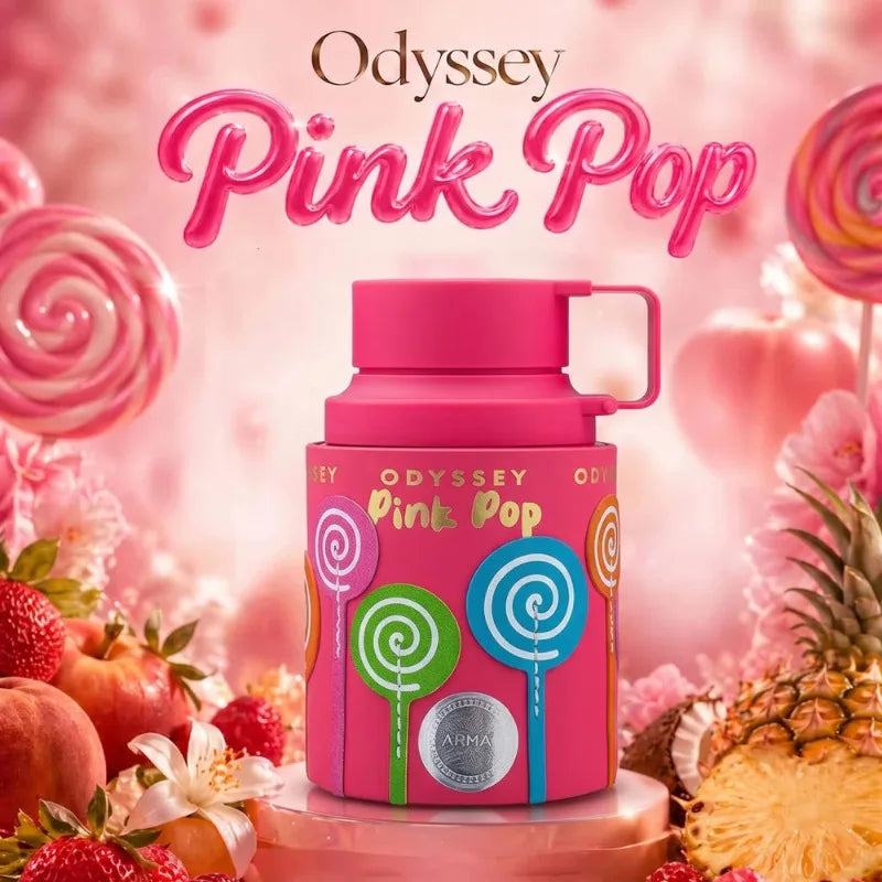 Armaf Odyssey Pink Pop Gourmand Fruity Edition Eau de Parfum Spray 3.4 Ounce Eastern-Middle Eastern fragrance long lasting fragrance Cologne Portable Pheromone Birthday gift