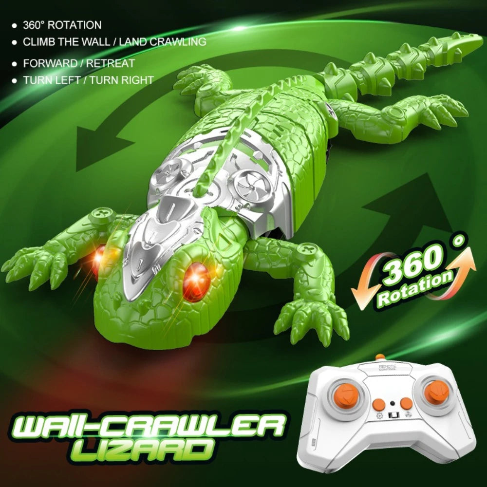 Remote Control Wall Climbing Gecko Toy Rechargeable Electric Crawling Lizard Chameleon Toy Birthday Gift for Adult