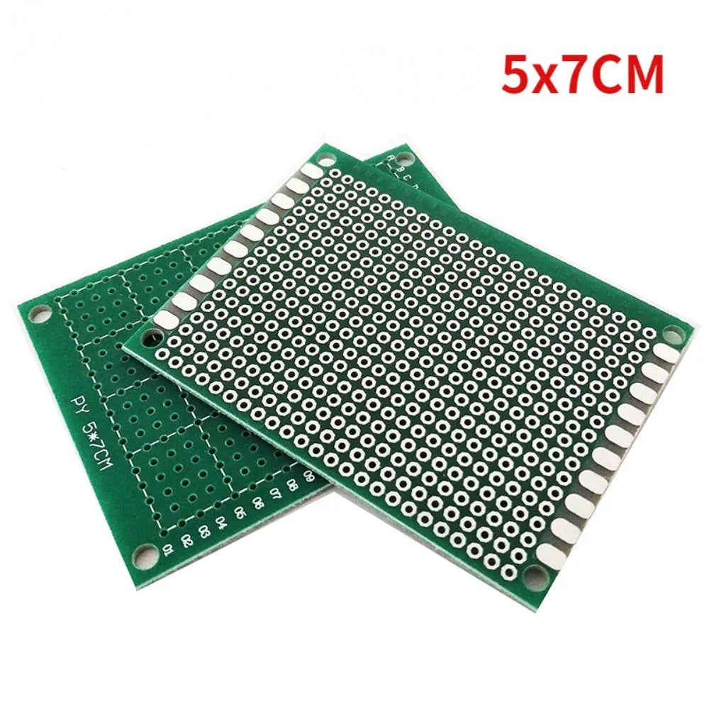 5PCS PCB Board Kit Single Sided PCB 2x8 3x7 4x6 5x7 6x8 10x10 10x15 10x22 12x18 15x20cm Breadboard Plate DIY Soldering Project