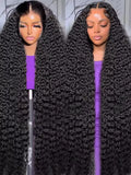 36Inch Deep Wave 13x6 7x6 Human Hair Max-lace Frontal Wigs 220% Density Remy 13x4 360 Full Lace Frontal Wig PrePlucked For Women