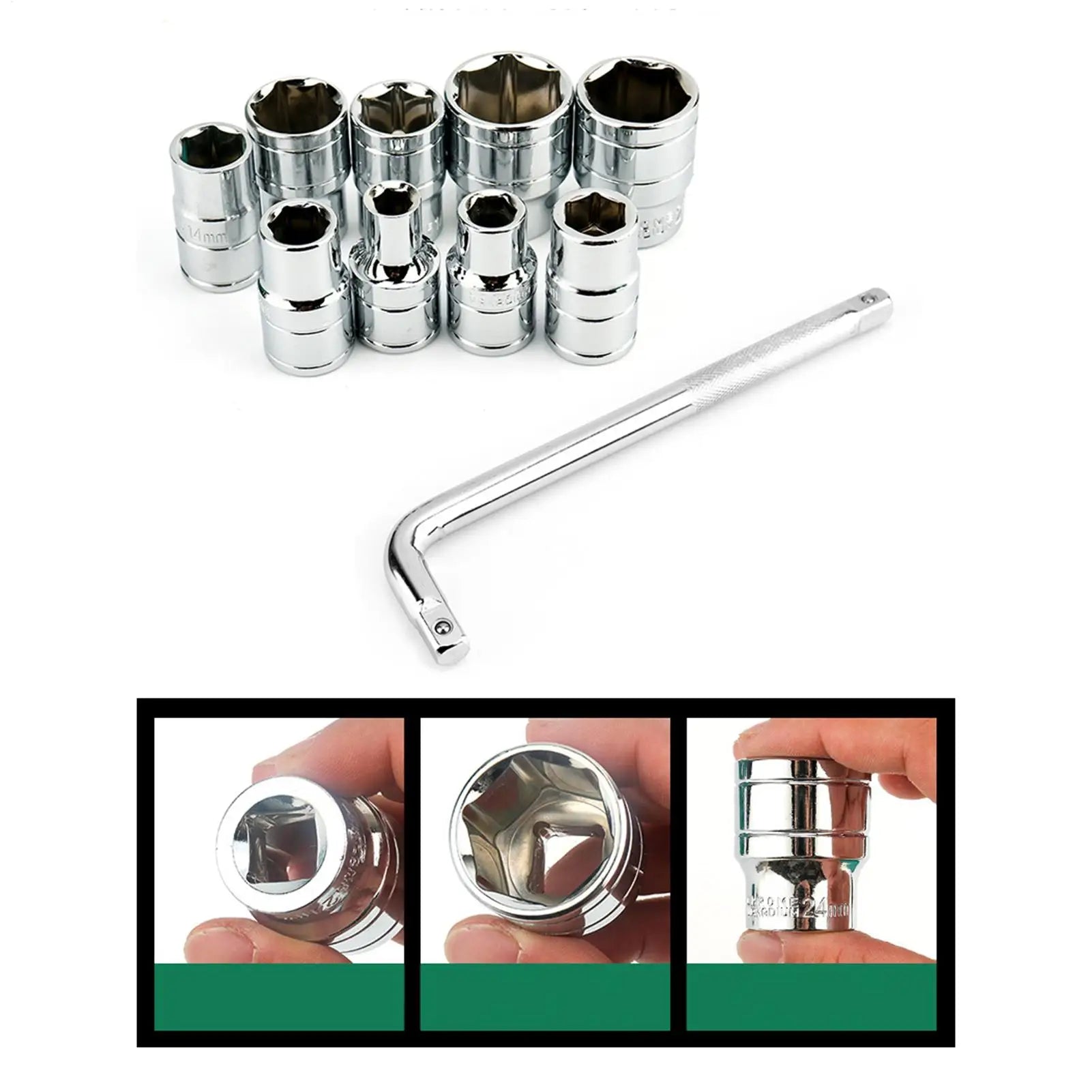 Socket Wrench Set Universal Multifunctional Portable Tool Auto Repairing Mechanics Tools Kit For Car Motorcycle Bicycle