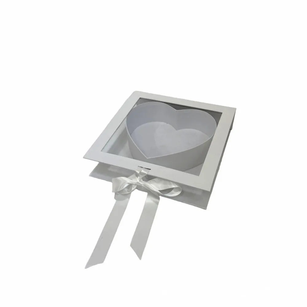 Transparent Window Mother's Day Gift Box Elegant Romantic Gift Packaging Box Fillable Cardboard Flower Display Box Bridal Shower