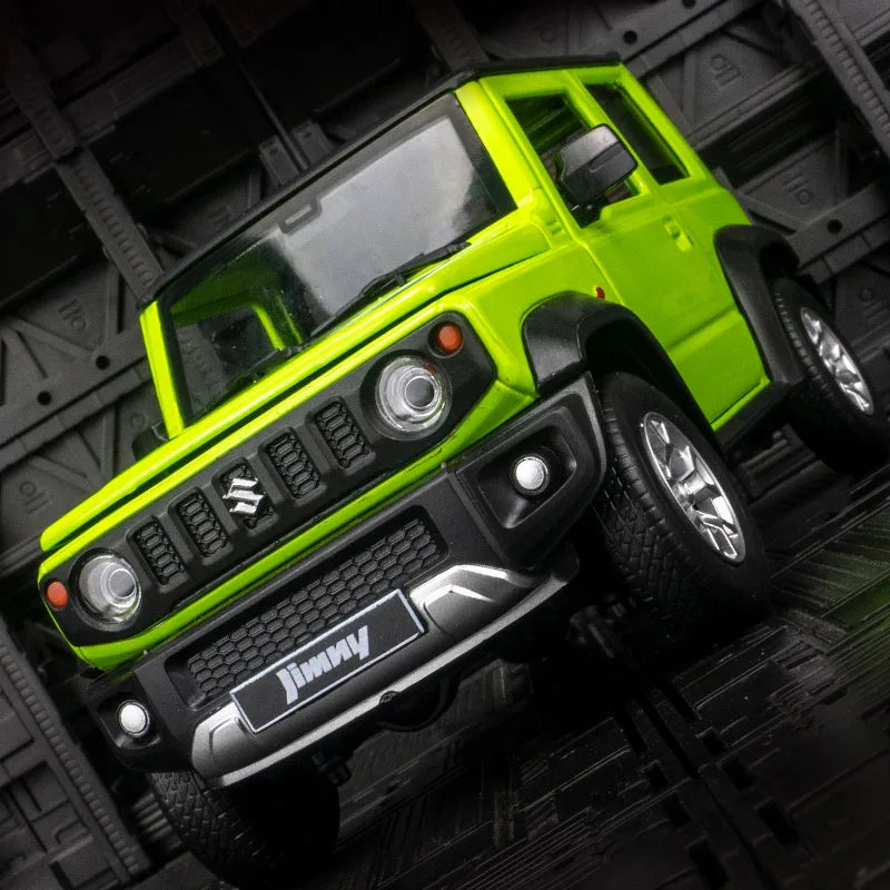 CCA 1:18 simulation Suzuki Jimny alloy off-road vehicle model doors and engine hood, trunk can be opened has sound and lighting