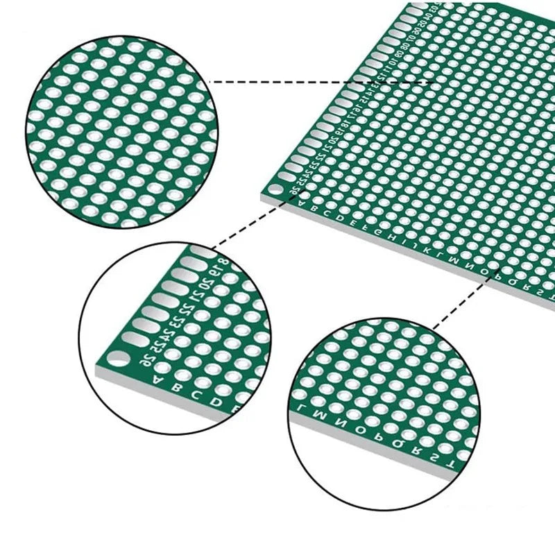 AUKENIEN 7 Values 40pcs Double Sided PCB Kit 2x8 3x7 4x6 5x7 6x8 7x9 8x12 Prototype Board For Arduino DIY Soldering