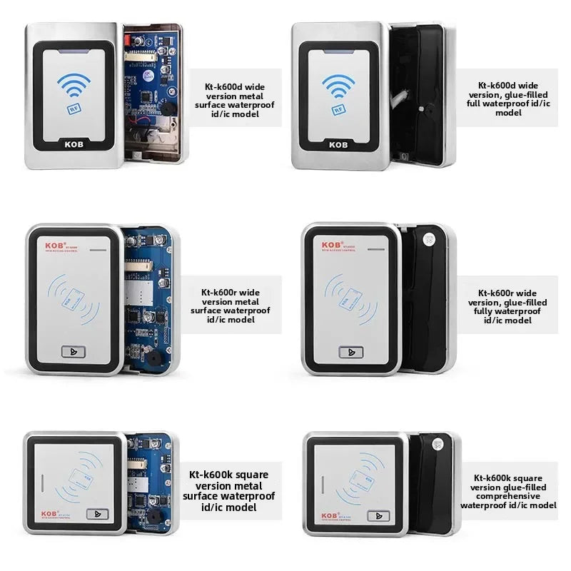 KOB outdoor ID/IC card swiping metal waterproof access control system outdoor host WG26 access control reader head