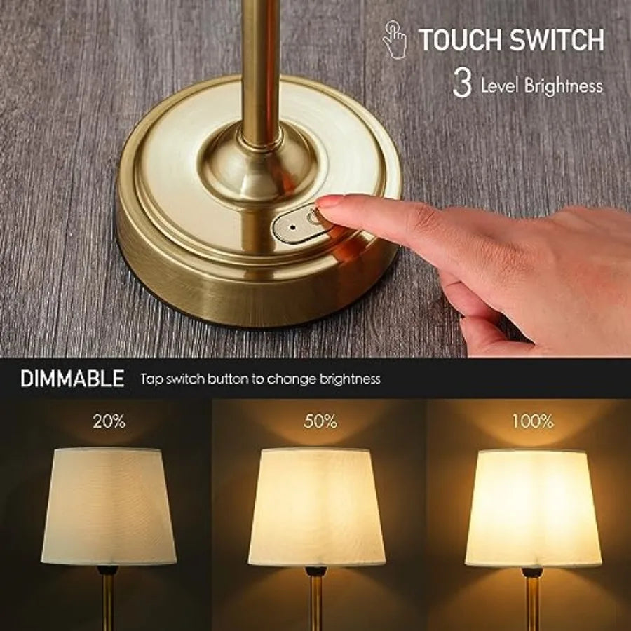 O'Bright Seraph - Cordless LED Table Lamp with Dimmer, Built-in Rechargeable Battery, 3-Level Brightness, Patio Table Lamp, Bed