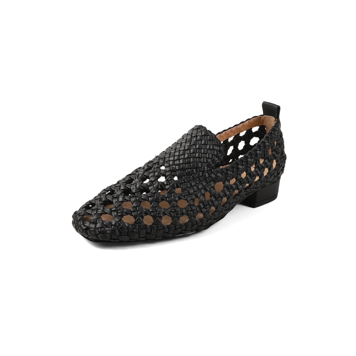 2026 Fashion Hot Sale Genuine Leather Braided Sandals Women Low Heel Breathable Summer Loafers Sandals Female Leisure Pumps