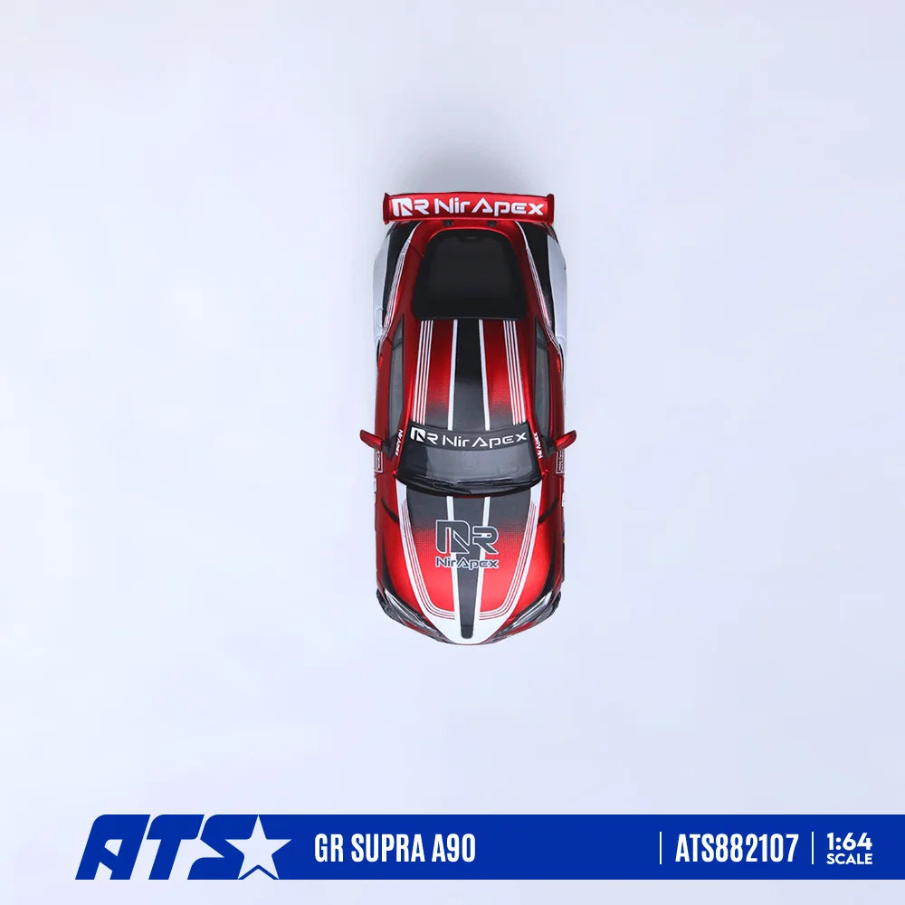 *Pre-order*ATS 1:64 GR SUPRA A90 - Nir Red Hare Simulation Alloy Car Model For Collection Display Gift