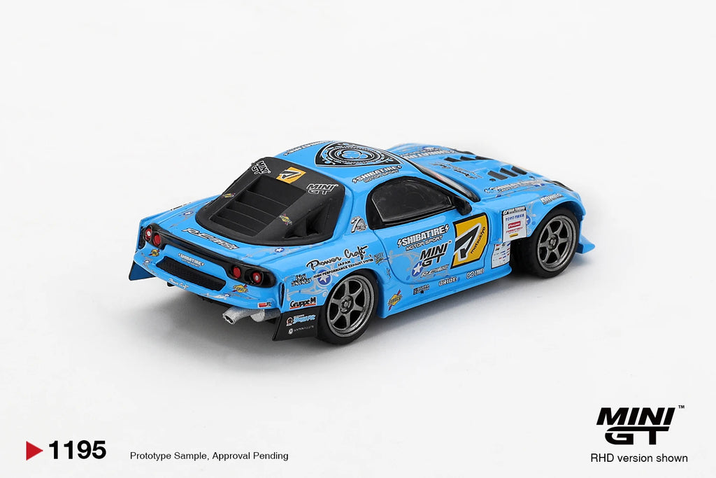 MINIGT 1:64 Mazda RX-7 RE-Amemiya 2025 D1GP MGT01195-CH Car Alloy Toys Diecast Metal Model for Children