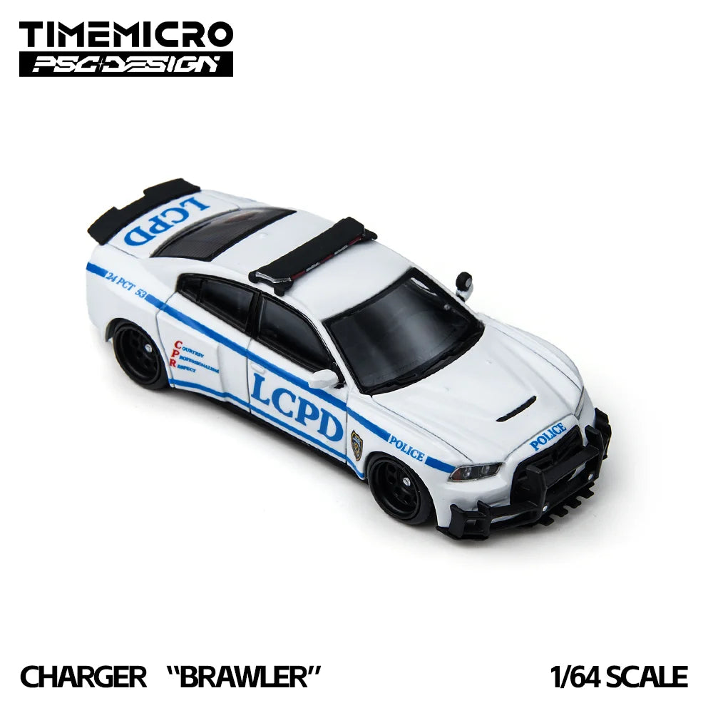 Pre-sale*TimeMicro1:64 Stallion Brawler Diecast Mini Police Car Model Hobby Display Collectible Toy