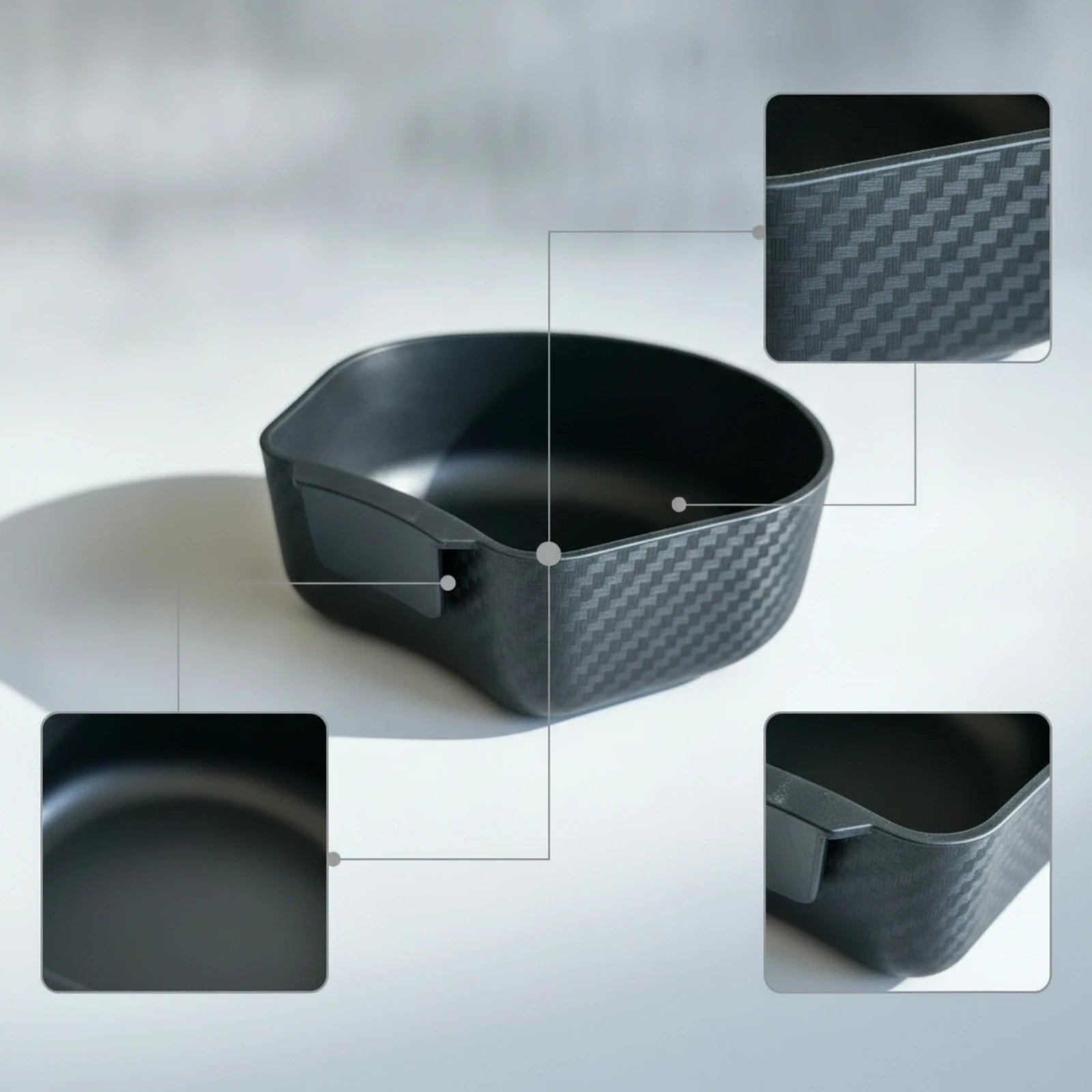 Hanging Bowl with Tab Smooth-Interior Fishing Container Sturdy Portable for Anglers