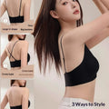 KUCLUT  Women's Front Button Cross Hanging Neck Beautiful Back Invisible Seamless Bra Gathering Without Steel Ring Underwear