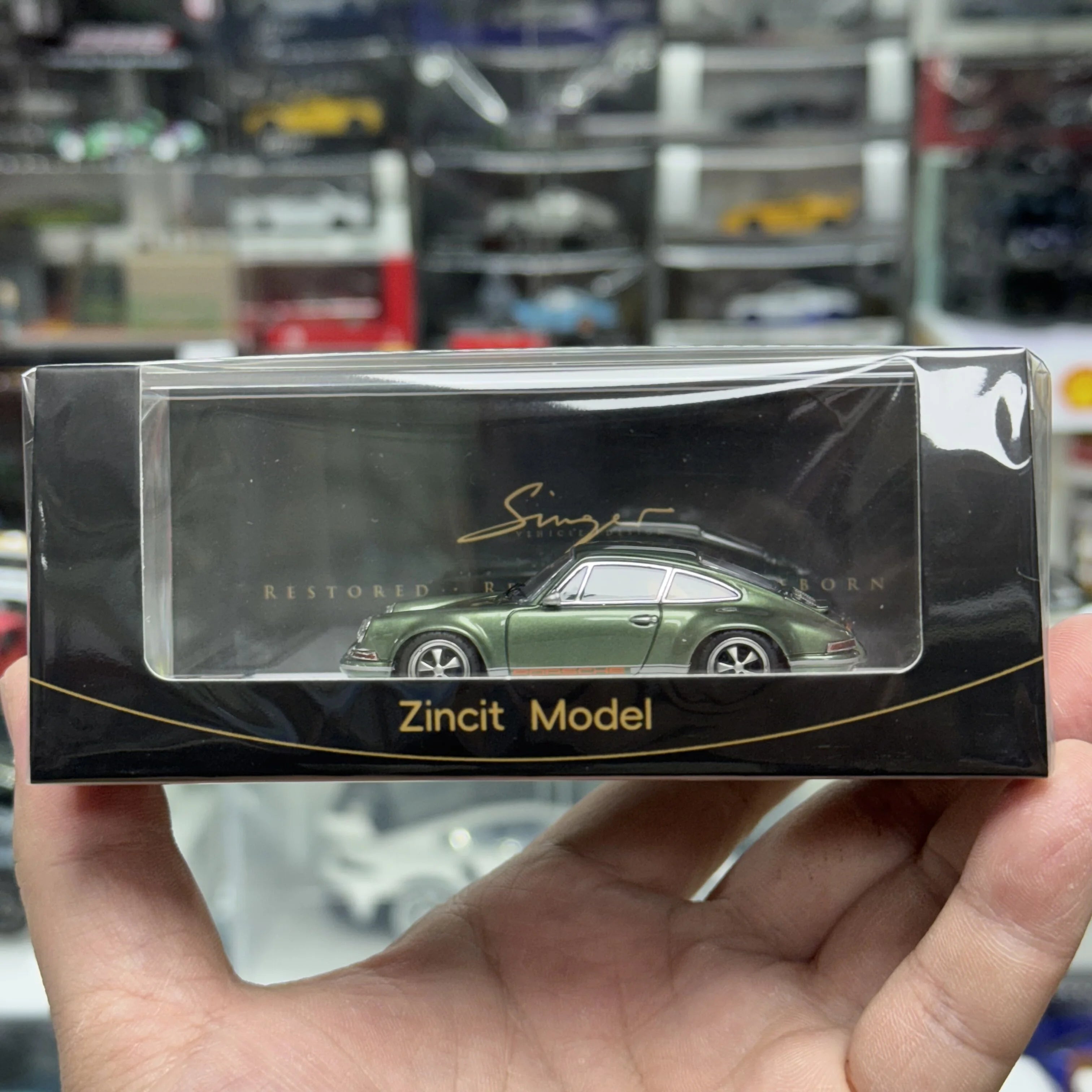 Zincit Model Diecast 1/64 Scale Porsche 964 Singer DLS Coupe Sports Car Model Alloy Porsche 911 Singer Car Model Display Piece