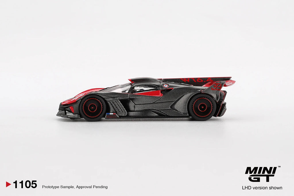 MINIGT 1/64 Bugatti Bolide Red MGT01105-CH Cars Alloy Diecast Metal Model Kids Toys Boys