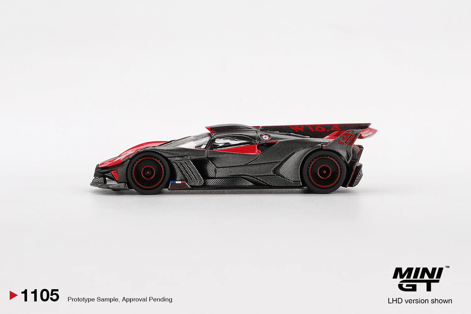 MINIGT 1/64 Bugatti Bolide Red MGT01105-CH Cars Alloy Diecast Metal Model Kids Toys Boys