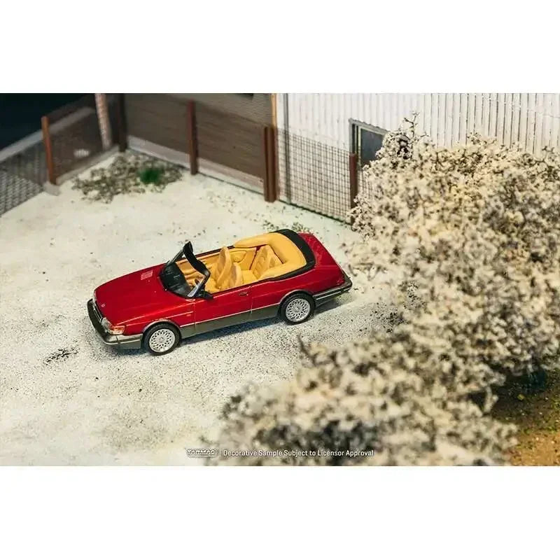 TW In Stock 1:64 Saab 900 Turbo Convertible Red Diecast Car Model Collection Toys Tarmac Works