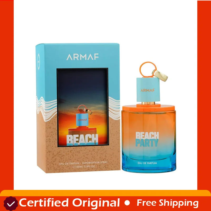 Original Arabic Perfume Beach Party by Armaf for Unisex 3.4 oz EDP Spray Cologne long lasting fragrance Persistence Pheromone Portable Birthday gift