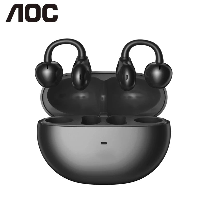 AOC ACD2544 Wireless Bluetooth Ear Clip Earbuds Open Ear Headphone Surround Stereo Sound Low Delay Gaming Music Earphones Choice