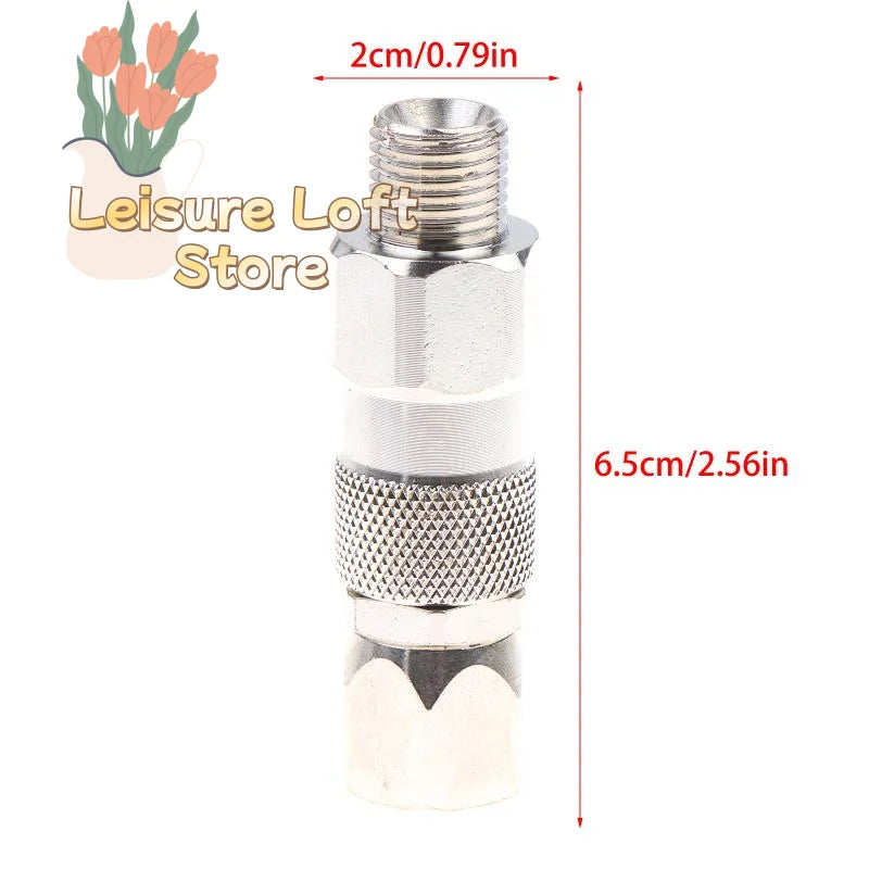 High Pressure Spray Hose Swivel Joint 1/4 Inch Stainless Steel Airless 360 Degree Connector for Professional and DIY Painters