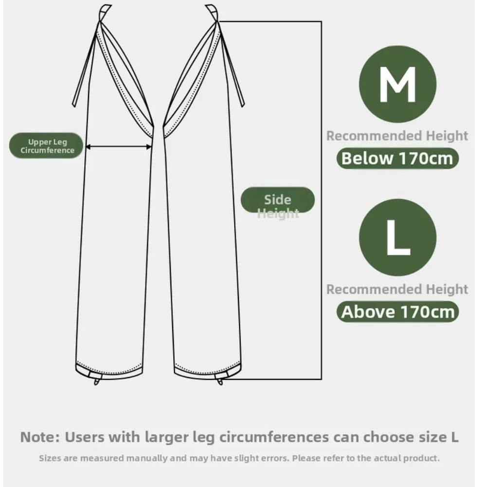 /Waterproof /Rain /Pants 210T Polyester Lightweight Leg Covers With Adjustable Strap For Hiking Camping Trekking Outdoor Gear