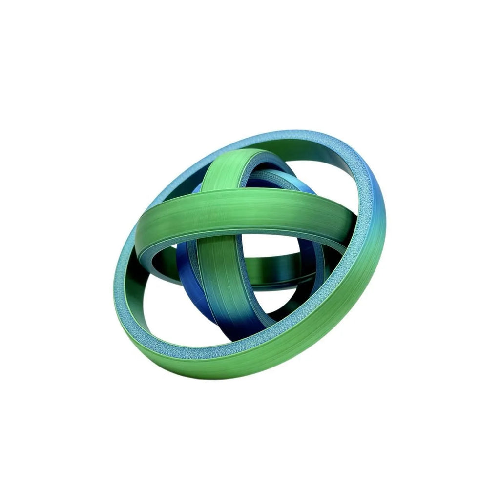 3D Printed Novelty Spinning Finger Ring, Adult Fidget Toy, Mini Creative Finger Spinner, Featuring Rotational Gyroscope Design