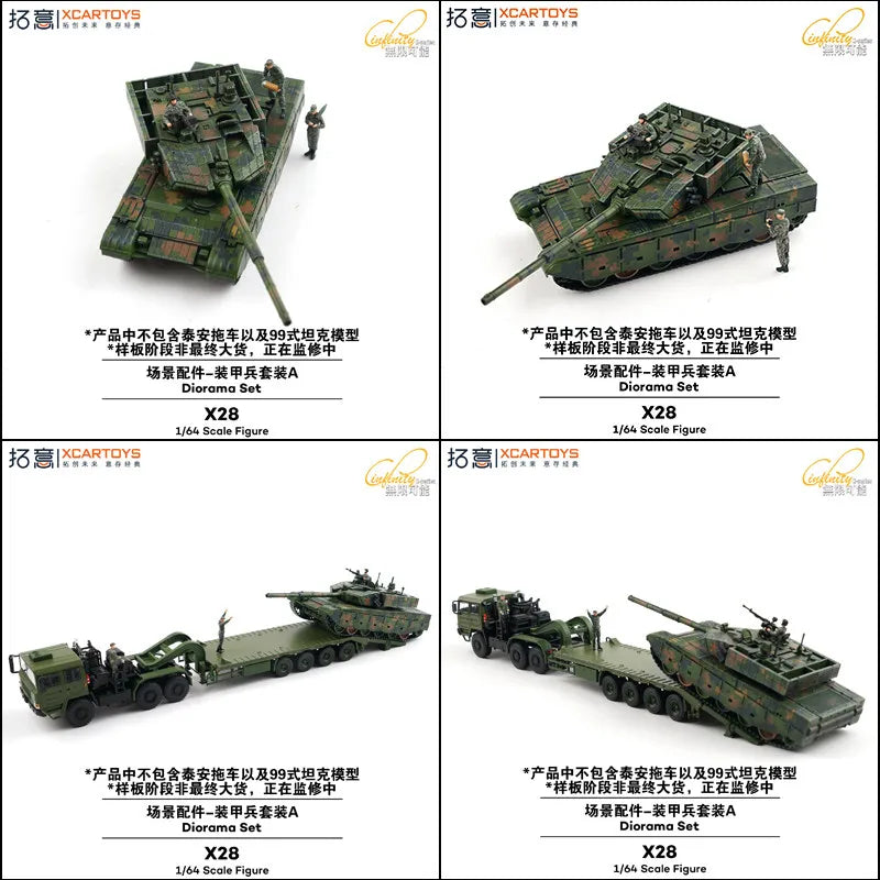 XCARTOYS Car Toys for Boys BJ80 Exercise Combat Soldier 99A Main Station Tank Type 15 Heavy Armored Vehicle Tai'an TA4360 Traile