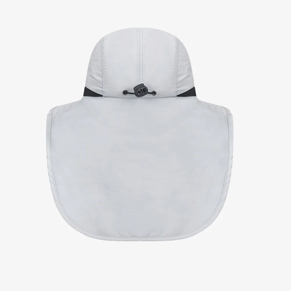 Simple Wide Brim Outdoor Sun Hat UV Protection with Neck Flap Fisherman Cap Breathable Quick-drying Bucket Cap Beach