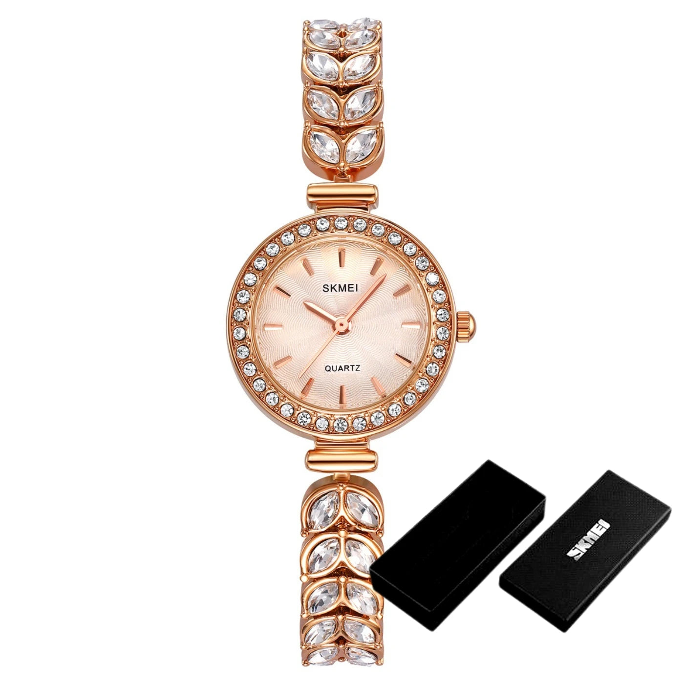2547 Lady Diamond Quartz Watches Women Fashion Waterproof Stainless Steel Innovative Girl Wristwatches Clock Reloj Mujer