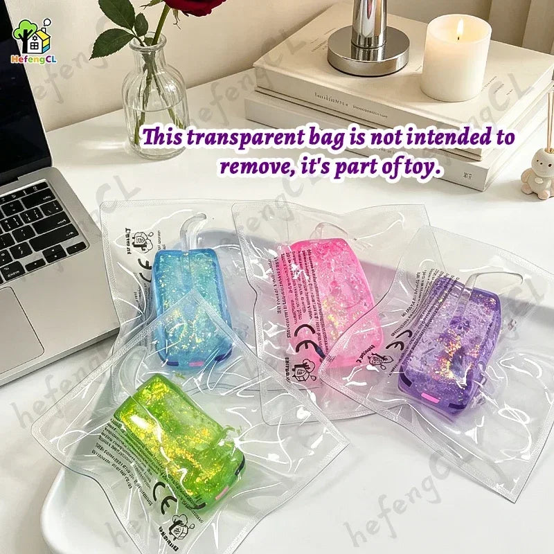 HefengCL Glitter Square Mini Axolotl Fidget Squishy TABA Maltose Sensory Stress Relief Toy Office Classroom Holiday Kids Gift