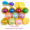 New Glitter Dumpling Squishy Sparkle Bead Steamed Bun Squeeze Toy Stress Relief Sensory Fidget Toy with Box for Adults Office