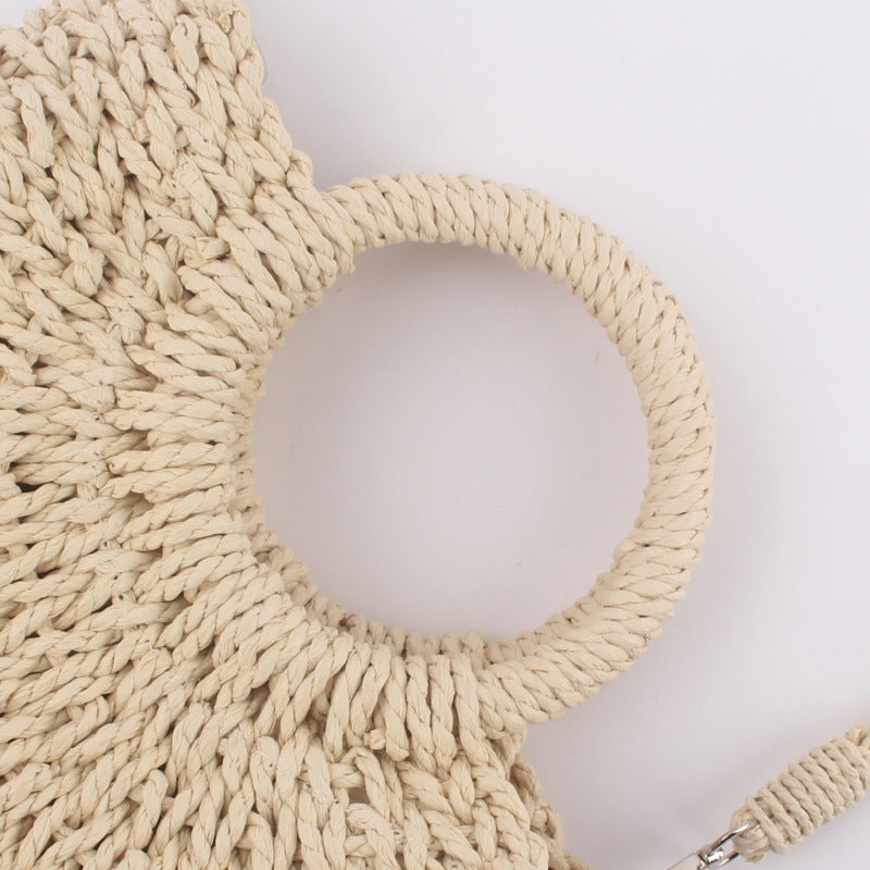 A generation of new paper rope small fresh hand carry cross-body dual-use woven bag holiday beach bag women's bag