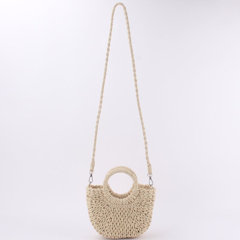 A generation of new paper rope small fresh hand carry cross-body dual-use woven bag holiday beach bag women's bag
