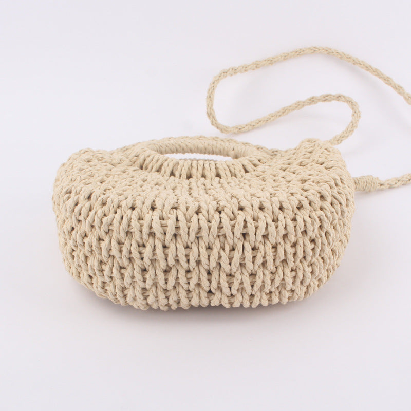 A generation of new paper rope small fresh hand carry cross-body dual-use woven bag holiday beach bag women's bag