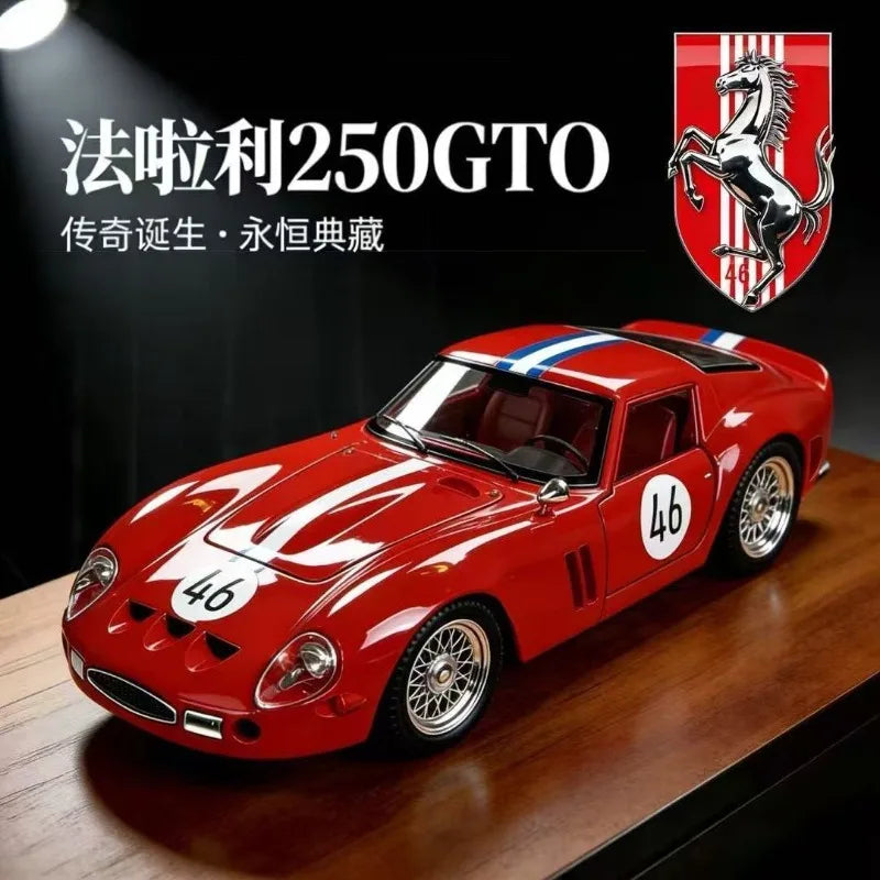 1:24 Ferrari 250 GTO Diecast Alloy Classic Car Model for Collectors Hobby Display Desktop Decoration Ornament Kids Toy Gift